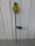 Hand Blown Glass Rock Garden Solar Light - 30" L