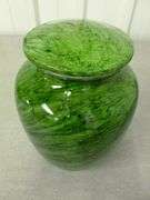 New Green Cast Aluminum Engravable Urn - 8.5" H