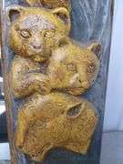 Beautiful Large - African Safari Themed - Hand Carved Wood Framed Mirror