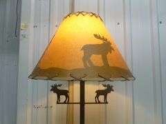 Large Moose / Upnorth Themed Floor Lamp - 58" H