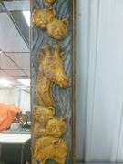 Beautiful Large - African Safari Themed - Hand Carved Wood Framed Mirror