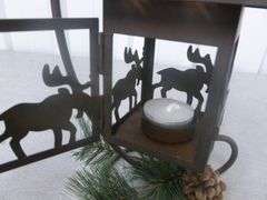Upnorth Themed Metal Candle Lantern - 12" H