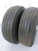 (2) Rim Mounted Utility Cart Tires - 4.10 / 3.50-4