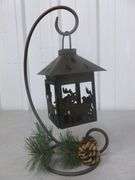 Upnorth Themed Metal Candle Lantern - 12" H