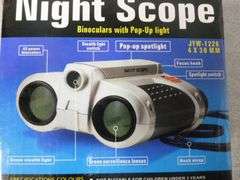 New Night Scope 4 x 30 Binoculars With Pop Up Light Model JYW-1226