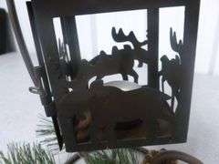 Upnorth Themed Metal Candle Lantern - 12" H