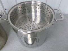 Nice All-Clad (3) Piece Heavy Gauge Stainless Steel Pasta / Soup Kettle With Lid
