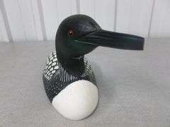 Large Jennings Decoy Co. - Hand Crafted Loon Mantle Decoration - 15.5" L