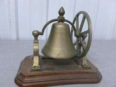 Collectible Brass School Bell Mantle Decoration