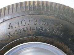 (2) Rim Mounted Utility Cart Tires - 4.10 / 3.50-4