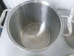 Nice All-Clad (3) Piece Heavy Gauge Stainless Steel Pasta / Soup Kettle With Lid