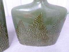 Nice (2) Piece Wills Vase - Fern Bottle - Large & Medium Vase