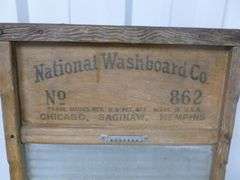 Vintage National Washboard No. 862 Glass Washboard