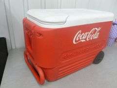 Large Igloo Wheelie Cool / Coca-Cola Portable Cooler