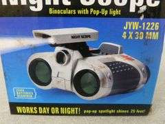 New Night Scope 4 x 30 Binoculars With Pop Up Light Model JYW-1226