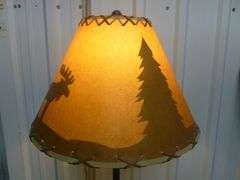 Large Moose / Upnorth Themed Floor Lamp - 58" H
