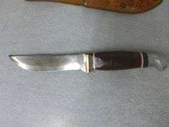 Vintage Hunting Knife With Sheath - Japan - 9" L