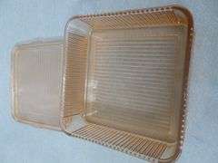 Vintage Pink Glass Refrigerator Dish With Lid