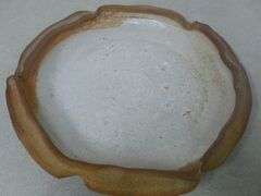 Beautiful Large Glazed Pottery Table Centerpiece - 14" Diameter