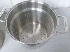 Nice All-Clad (3) Piece Heavy Gauge Stainless Steel Pasta / Soup Kettle With Lid