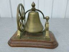 Collectible Brass School Bell Mantle Decoration