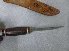 Vintage Hunting Knife With Sheath - Japan - 9" L