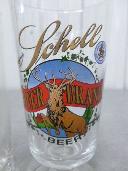 (3) Collectible Schell's Beer Glasses