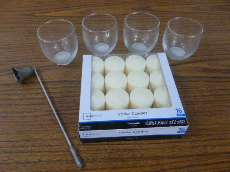 New Votive Candles / Candle Cups / Snuffer