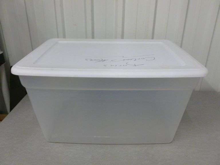 Sterlite 58 Quart Poly Storage Tote With Lid