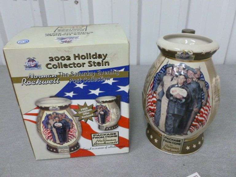 Miller Brewing - 2002 Norman Rockwell " Package From Home " Collector Stein