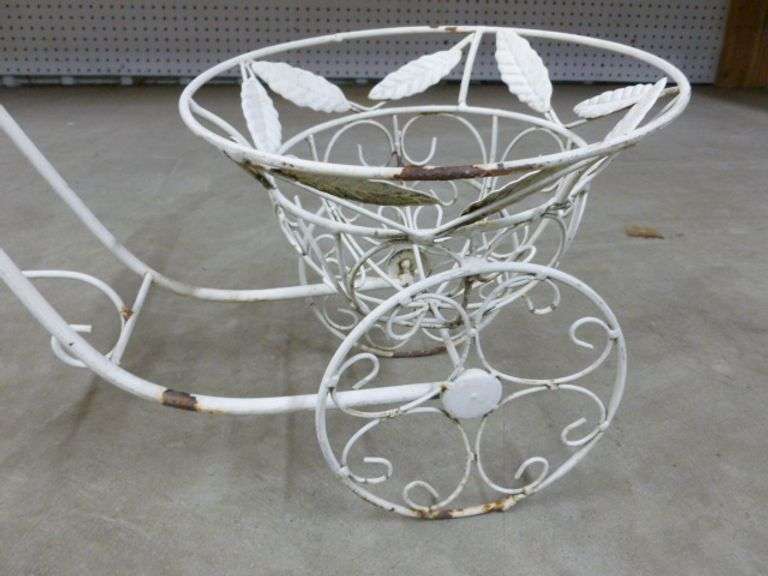 Bike Themed Rod Iron / Metal Planter Stand - 10" x 30" x 23" H