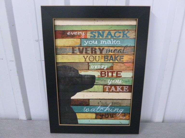Funny Themed Framed Sign - 10.5" x 14.5"