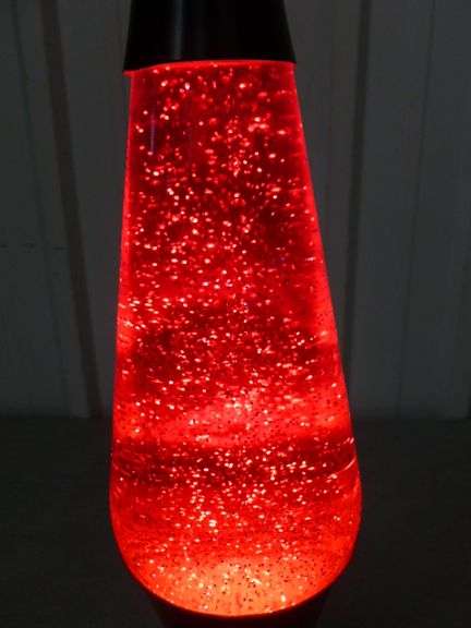 Large Collectible Glitter Lamp - 16.5" H