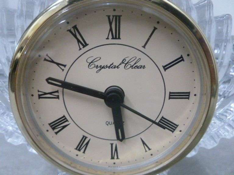 Crystal Clear Battery Operated Dresser Clock - 4.5" H