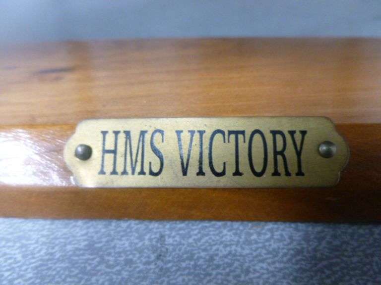 Nice HMS Victory Wooden Sailing Ship - 20" W x 19.5" H