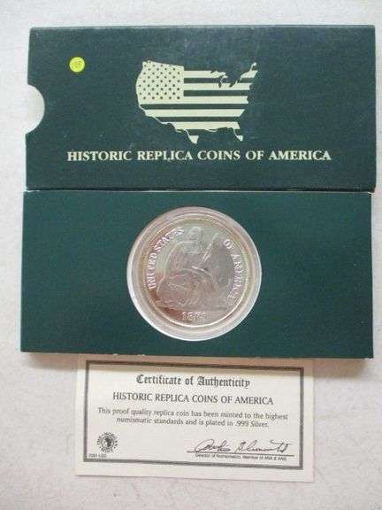 Replica Silver Plated 1873-CC Seated Liberty Dime -