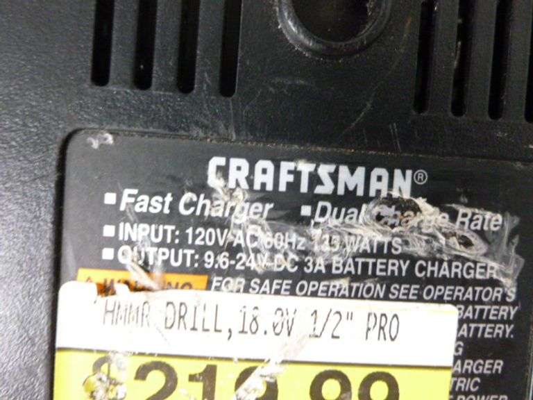 (2) Cordless Power Tool Chargers - Craftsman Professional 1 Hour / Unknown Brand