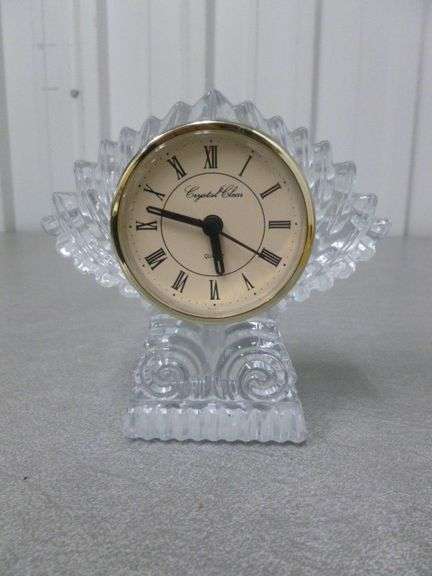 Crystal Clear Battery Operated Dresser Clock - 4.5" H