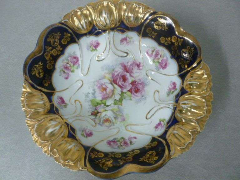 Antique IPF Germany Hand Painted Porcelain Serving Bowl