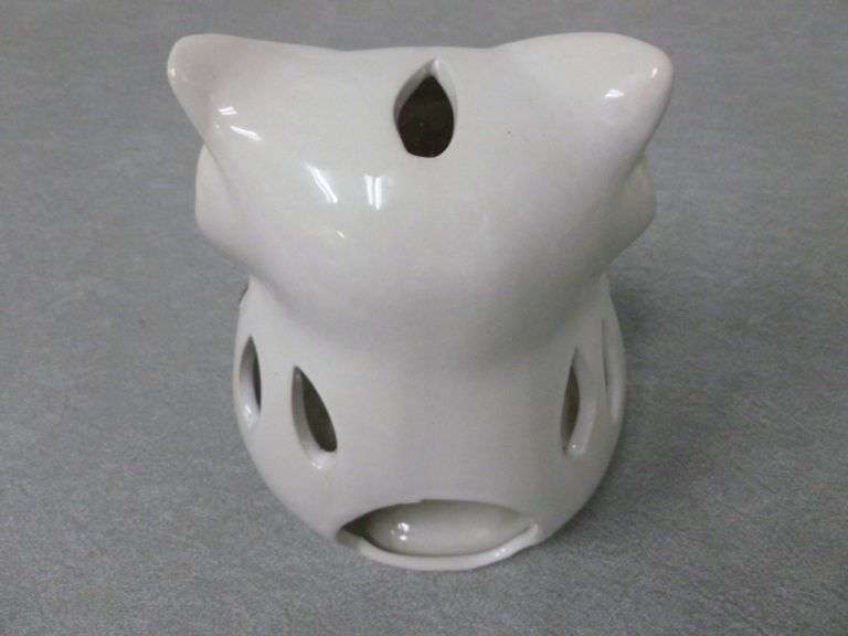 Nice Ceramic Owl Candle Lantern - 7.5" H
