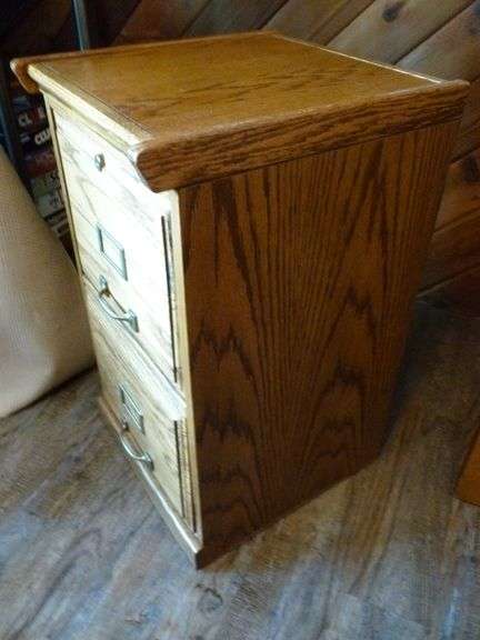 Nice Oak File Cabinet - Two Drawer