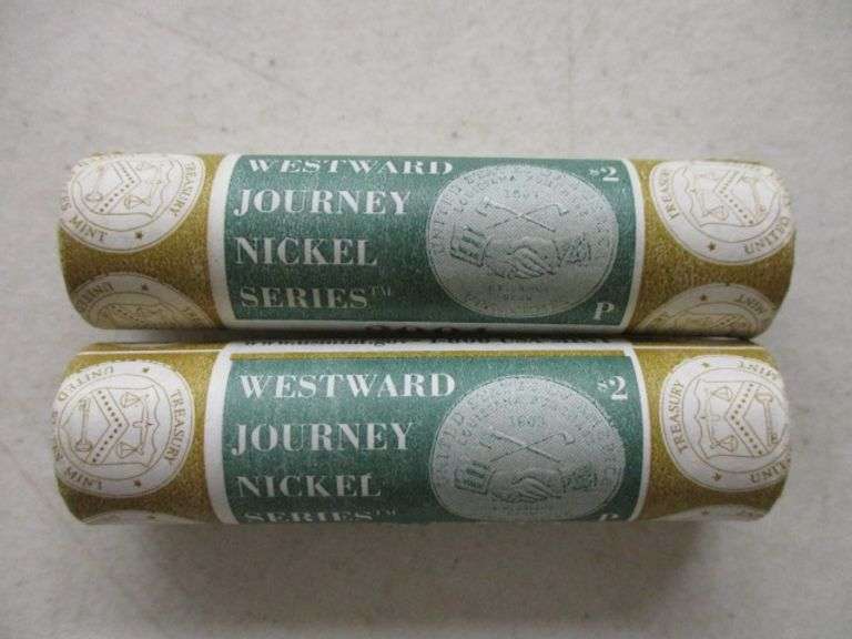 2 - Rolls 2004 P & D Uncirculated Westward Journey Nickels