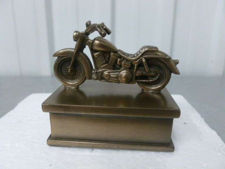 New Motorcycle Themed Keepsake Hide Box - Small Scale
