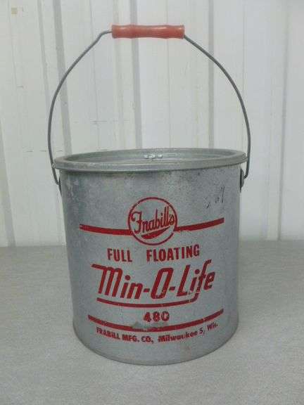 Frabill's Min-O-Life 480 Galvanized Steel Minnow Bucket - Nice