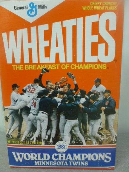 (2) Collectible Wheaties - Minnesota Twins 1987 World Series Boxes - Includes Authentic Autographed