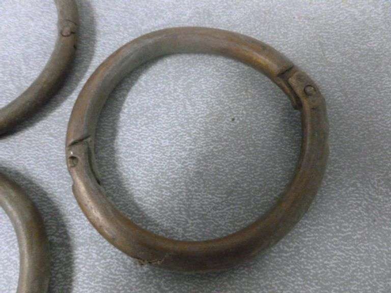 (3) Vintage Brass Bull Rings