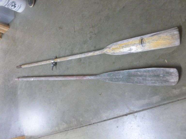 (2) Wooden Oars For Decor - 77.5" L