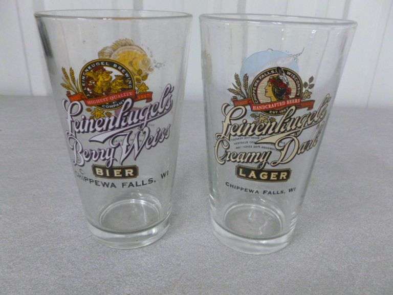 (2) Collectible Leinenkugel's 16 Oz. Beer Glasses