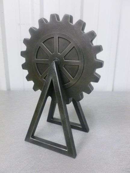 Cast Metal Gear Themed Mantle Decoration - 10.5" H