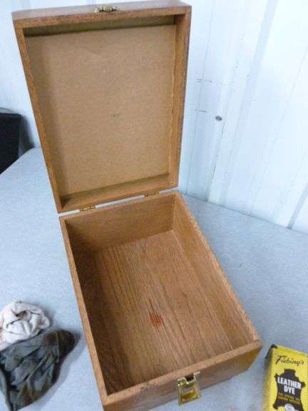 Shoeshine Kit With Dovetailed Wooden Case
